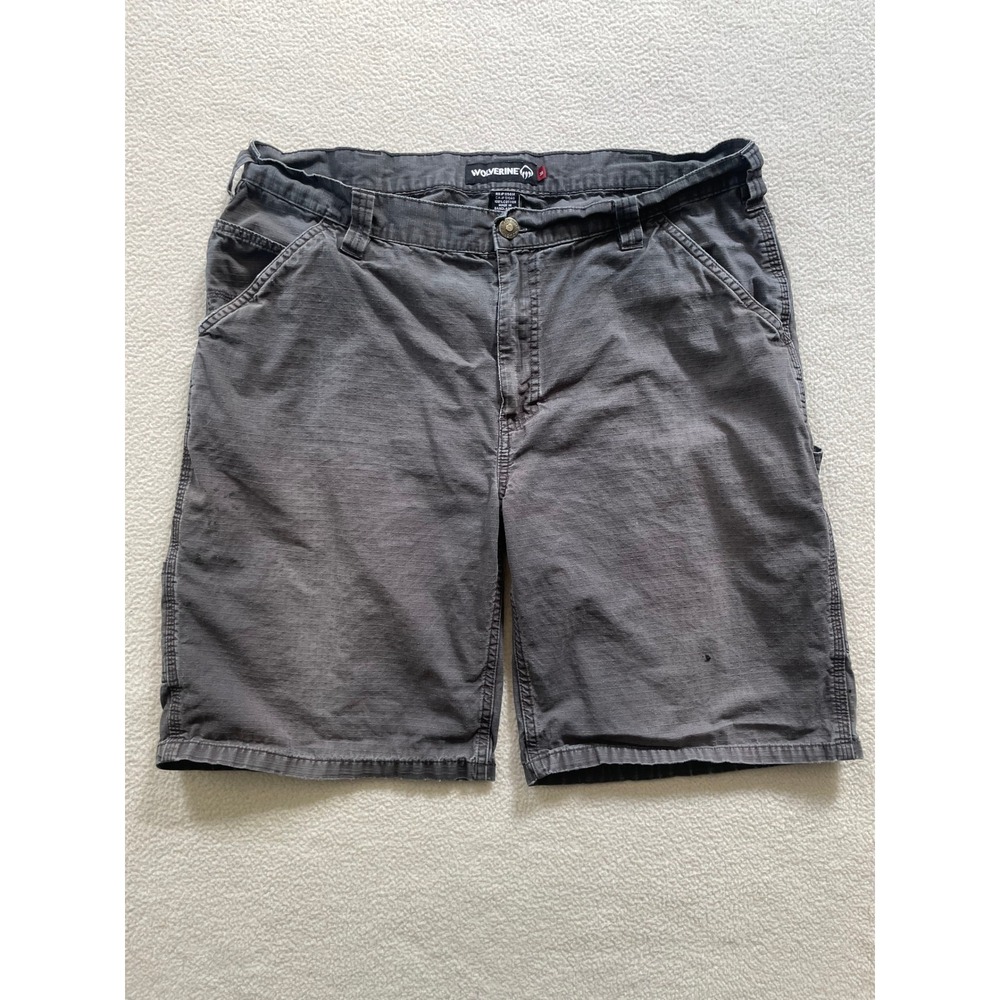 Wolverine Mens 38 Carpenter Shorts Gray Ripstop Cotton‎ Utility Workwear